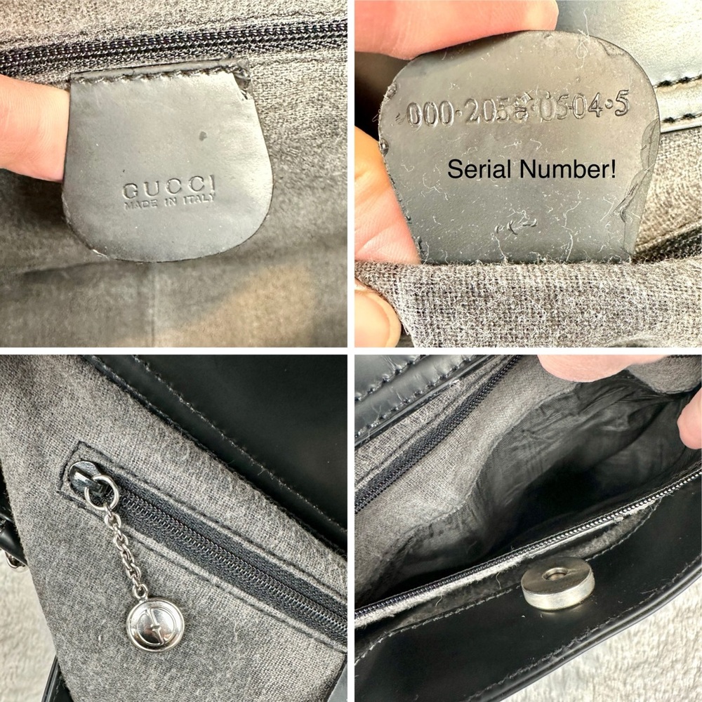 Gucci Matte Black Patent Leather 2-Way Shoulder bag or crossbody - Picture 4 of 15